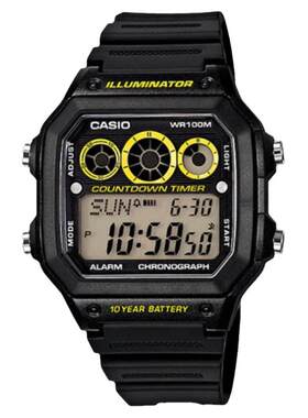 卡西欧casio手表男小方块新款运动复古学生电子表AE-1300WH-8A