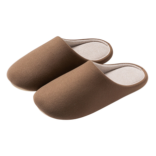 TPR防滑底棉拖鞋男士新款静音软底无声室内家居情侣保暖懒人棉拖