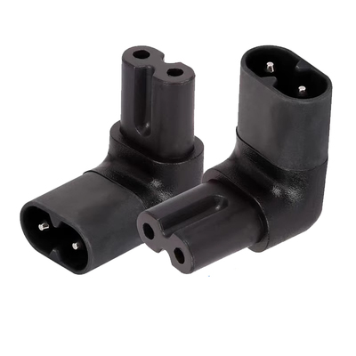 八字8字笔记本充电器电源适配器转换插头90度弯头上下弯左右弯头