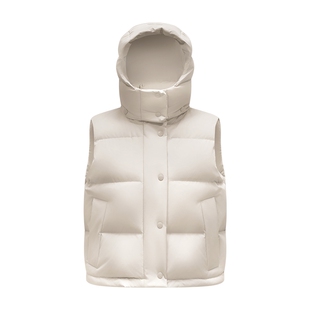 美力城秋冬季新款短款羽绒服宽松马甲女款百搭鹅绒女款外套118