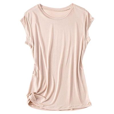 100%桑蚕丝女短袖T恤家居服