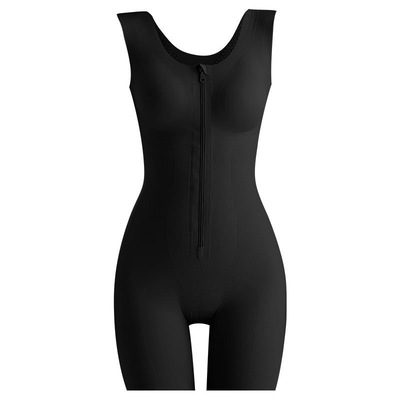 收腹提臀连体塑身衣拉链排扣