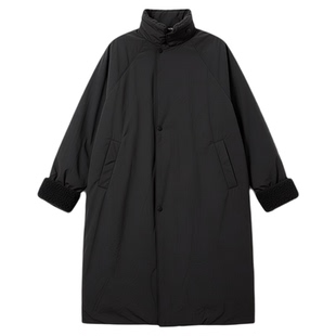 黑色韩版宽松慵懒显瘦中长款棉服外套女冬季新款加绒加厚保暖大衣