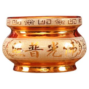 香炉家用室内的插碗特大号财神招财香薰炉上香小陶瓷沙金烧香炉