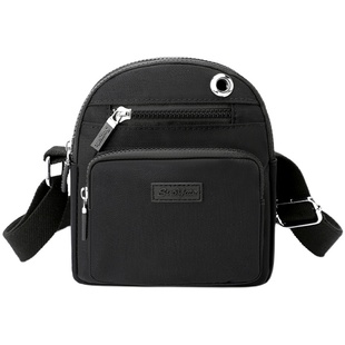 帆布零钱包女士新款时尚手机包潮流妈妈斜挎包牛津布多隔层单肩包