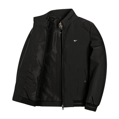 七匹狼翻领垂感防泼水茄克