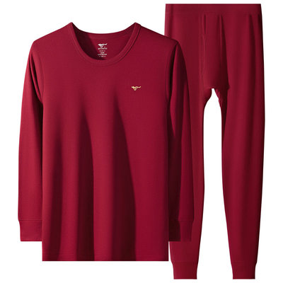 七匹狼抗菌保暖纯棉本命年男内衣