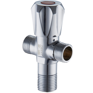 一进二出冷热三通角阀一分二双开关双头分水器双控两出双用三角阀