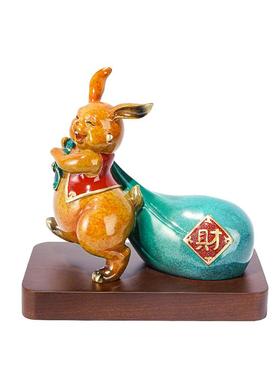 黎采铜新中式玄关装饰摆件