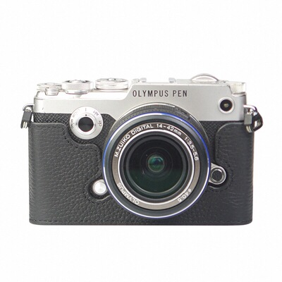 真皮奥林巴斯PENF皮套相机半套