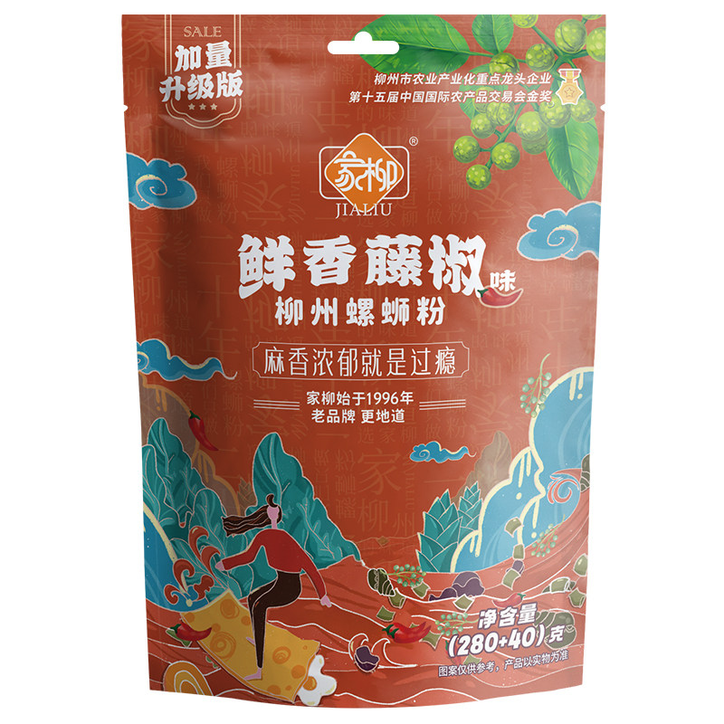 藤椒味280+40克整箱5包螺蛳粉