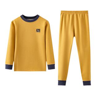 儿童保暖内衣羊绒蚕丝套装秋冬女童男童中大童秋衣秋裤青少年睡衣