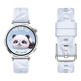 适用华为gt6手表硅胶表带gt5官方同款gt4新款女士液态硅胶gt5pro专用gt系列冰晶纹腕带防水运动女生小众秋冬