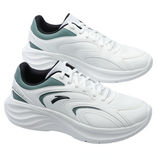 安踏男鞋软底轻便跑步鞋春季2026新款皮面透气减震舒适休闲运动鞋