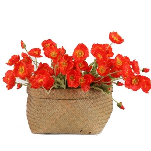 高档虞美人罂粟花仿真花束假花室内客厅卧室办公桌茶几摆放装饰花