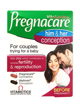 原装英国Vitabiotics Pregnacare男女孕前备孕复合叶酸维生素