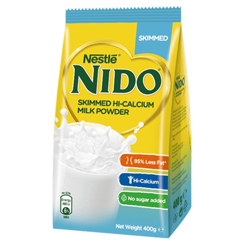 【自营】Nestle雀巢荷兰进口奶粉nido脱脂高钙高蛋白奶粉400g袋装