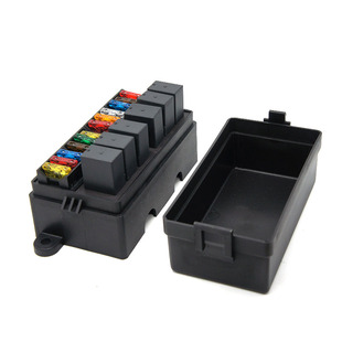 汽车保险盒12V24V30A电磁继电器控制 房车线路改装多路保险丝盒