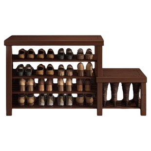 鞋架入户门口鞋柜带换鞋凳一体靠墙可坐式租房室内多层鞋子收纳架