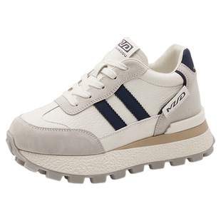 小个子内增高阿甘鞋2025秋款厚底休闲运动鞋小码女鞋313233小白鞋