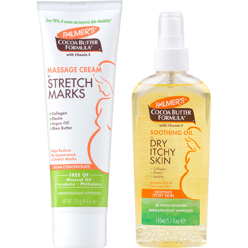 美国palmers帕玛氏孕妇淡化妊娠肚皮纹护理缓解干痒舒缓滋润套装