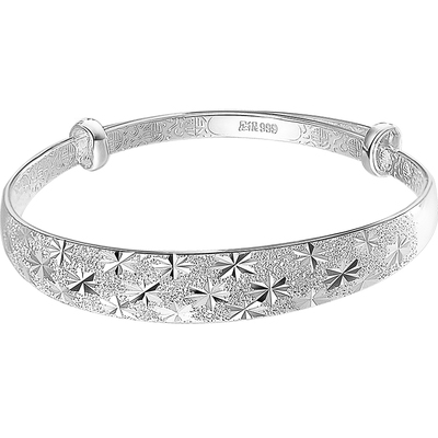 9999足银满天星手镯中老年人