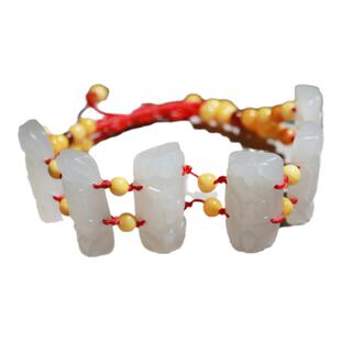 【现货】上海玉雕工作室雕刻 和田玉 六字真言 手链 手镯 手牌