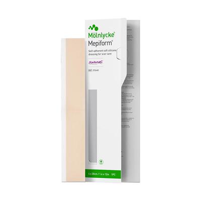 Mepiform美皮护疤痕贴硅酮剖腹产术后敷贴防水透气4x30cm信封装