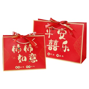礼品袋小号元春节生日礼物袋子马年红色伴手礼手提袋包装袋高级感