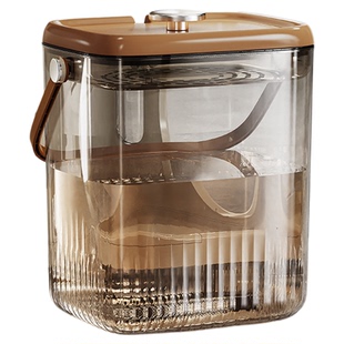 茶水桶高级高颜值废水桶带龙头干湿分离储水免倒水大容量过滤茶叶