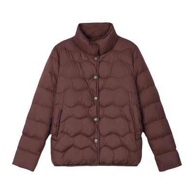 采多宝大码女装胖mm2025冬季新款加厚保暖立领百搭轻薄羽绒外套