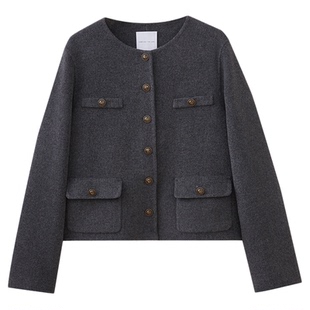 水云间短款小香风双面毛呢外套女羊毛大衣权力美学女魔头2025新款