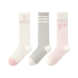 纳柚女童长筒袜春夏棉袜儿童袜子学院袜中筒小腿袜学生高筒袜春秋