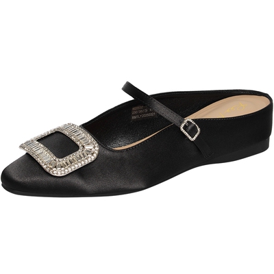 reemoor2026新款法式水钻包头半拖鞋外穿女鞋小个子百搭凉拖睿慕