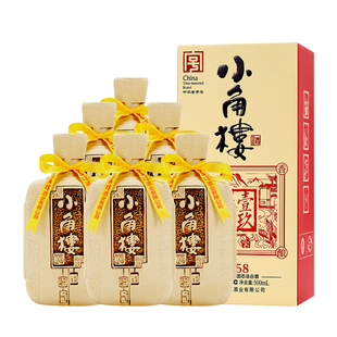 【酒厂直营】小角楼1958五粮固态纯粮52度口粮白酒500ml*6瓶整箱