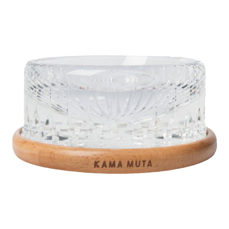 KAMAMUTA源素系列水晶宠物碗纯手工江户切子工艺轻奢猫碗高级感