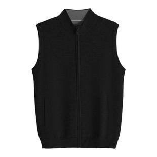 百家好/MindBridge 春季新款保暖绵羊毛无袖打底针织衫内搭背心男