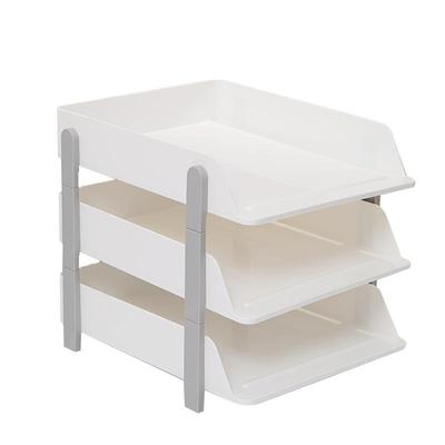 文件桌面收纳盒办公室工位改造多层整理神器好物书桌抽屉置物架