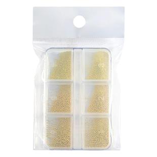 日系美甲饰品迷你小钢珠银色金色金属6格混装大小尺寸0.4指甲装饰