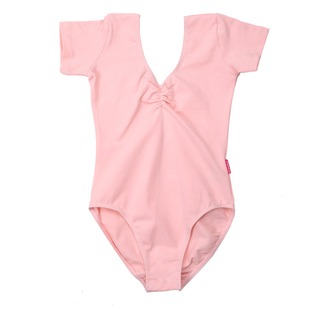 正品三沙sansha芭蕾舞蹈服儿童短袖练功考级形体服女童艺考体操服