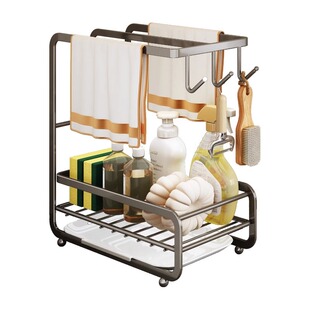 抹布架厨房置物架沥水架免打孔毛巾用品洗碗布水槽海绵专用收纳架
