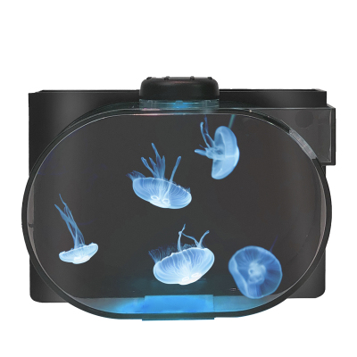 迷你桌面水母缸干湿分离过滤鱼缸