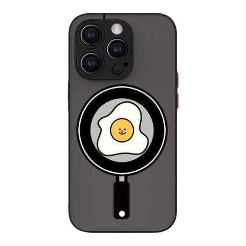 适用于iphone13mini肤感磁吸14magsafe防摔17air手机壳新17e小众磨砂se2创意可爱15plus卡通12max煎鸡蛋17pro