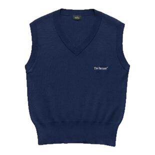 【现货】GROVE EDGE秋冬韩国八奶刺绣V领修身马甲无袖外穿背心女