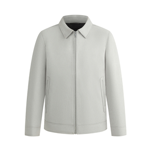 【匈牙利鹅绒夹克】霞湖世家90绒子白鹅绒仿麂皮绒翻领羽绒服 335