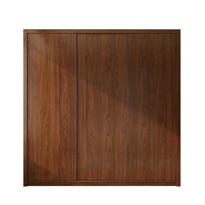 政府补贴定制推拉门衣柜胡桃木色到顶60深新款2025家用卧室橡木柜