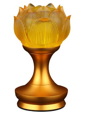 莲花灯插电礼佛中式风七彩琉璃