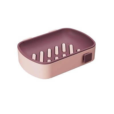 肥皂盒壁挂式免打孔双层沥水家用卫生间浴室收纳香皂带挂钩置物架