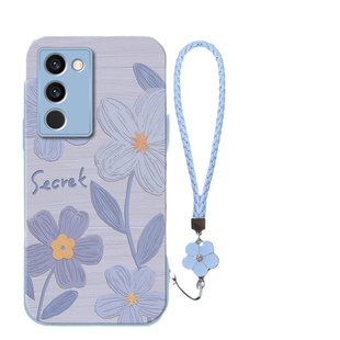 适用于vivos17手机壳s30保护套s20金漆羊皮s16新款s19防摔防刮s15不顶膜镜头全包s18油漆画简约高级感油画花