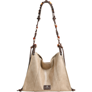 新年礼物TOUTOU编织珠链托特包大容量通勤慵懒腋下包单肩斜挎包女